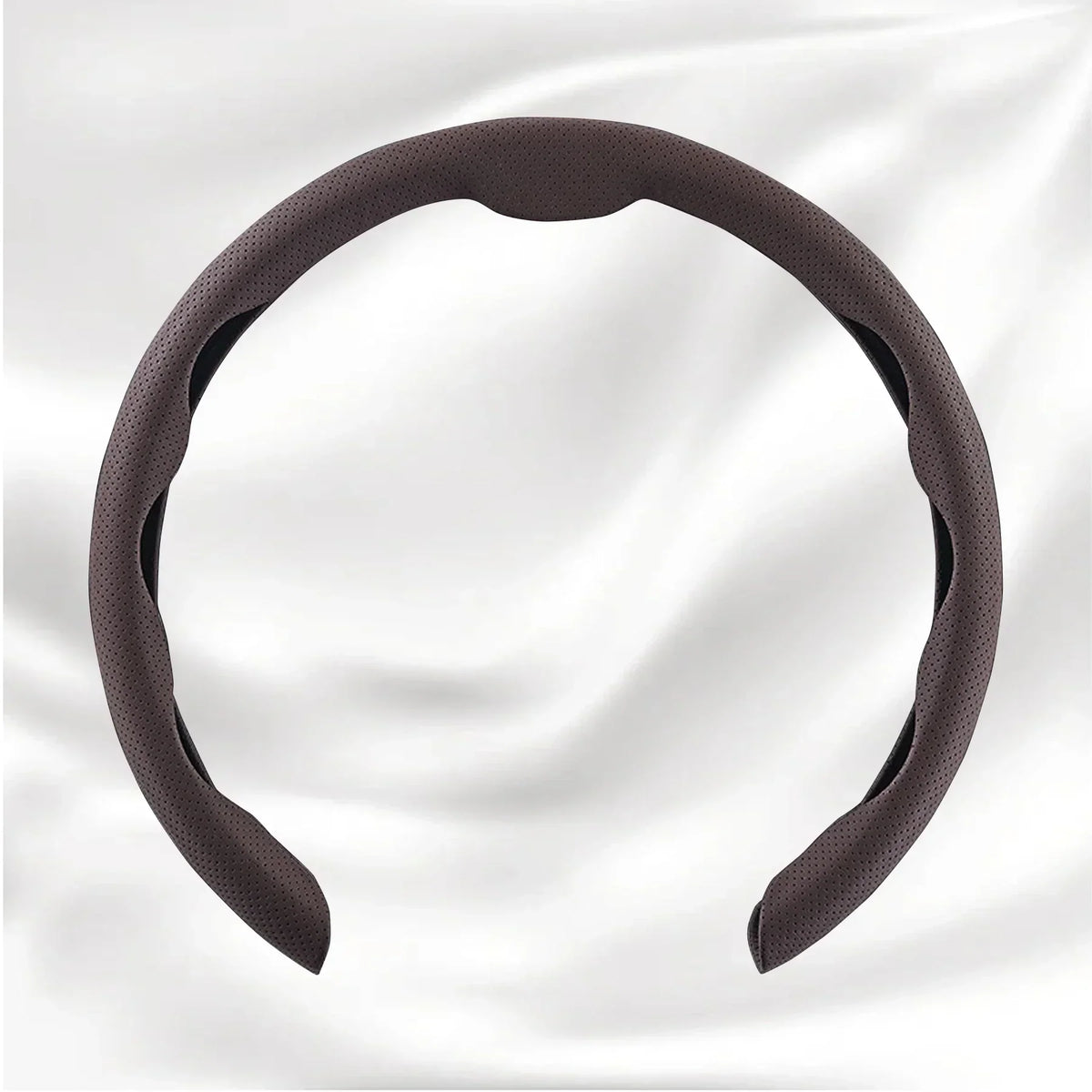 Nexi Customized Car Logo Breathable Ultra-thin 5D Leather & Carbon Car Steering Wheel Cover Universal Fit