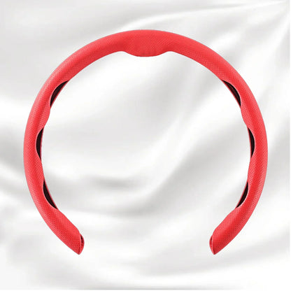 Nexi Customized Car Logo Breathable Ultra-thin 5D Leather & Carbon Car Steering Wheel Cover Universal Fit