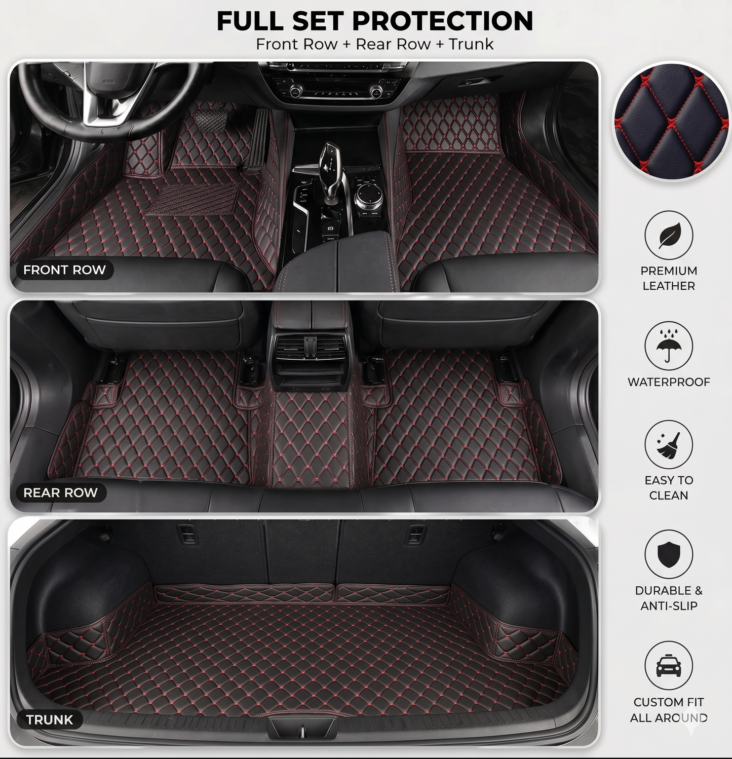 DriveMax Heavy Duty Universal Fit Car Mats, SUVs, and Trucks