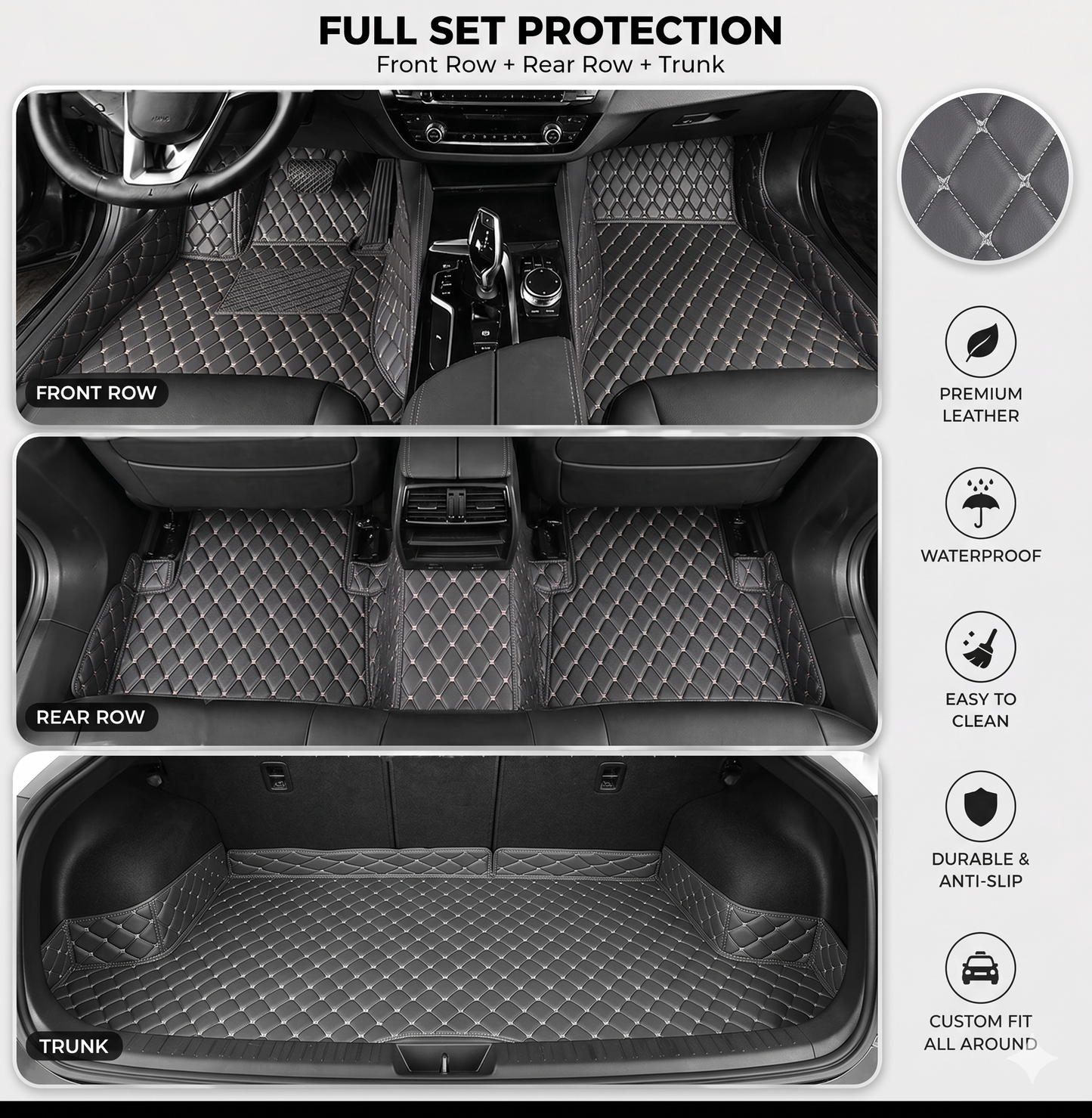 DriveMax Heavy Duty Universal Fit Car Mats, SUVs, and Trucks
