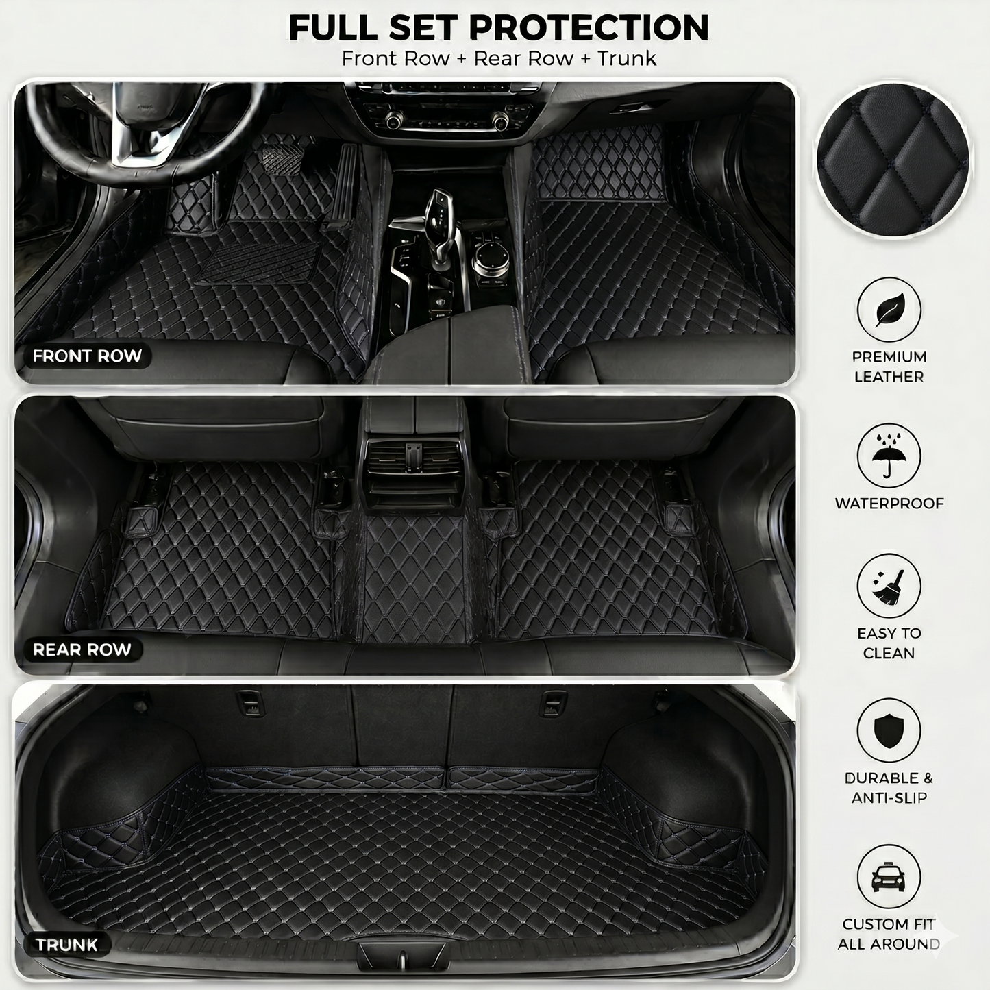 DriveMax Heavy Duty Universal Fit Car Mats, SUVs, and Trucks