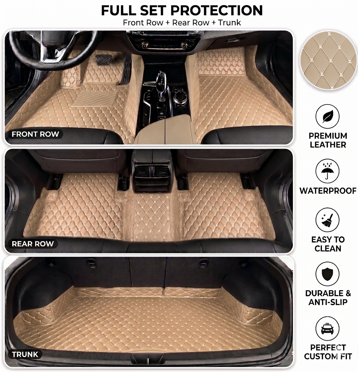 DriveMax Heavy Duty Universal Fit Car Mats, SUVs, and Trucks