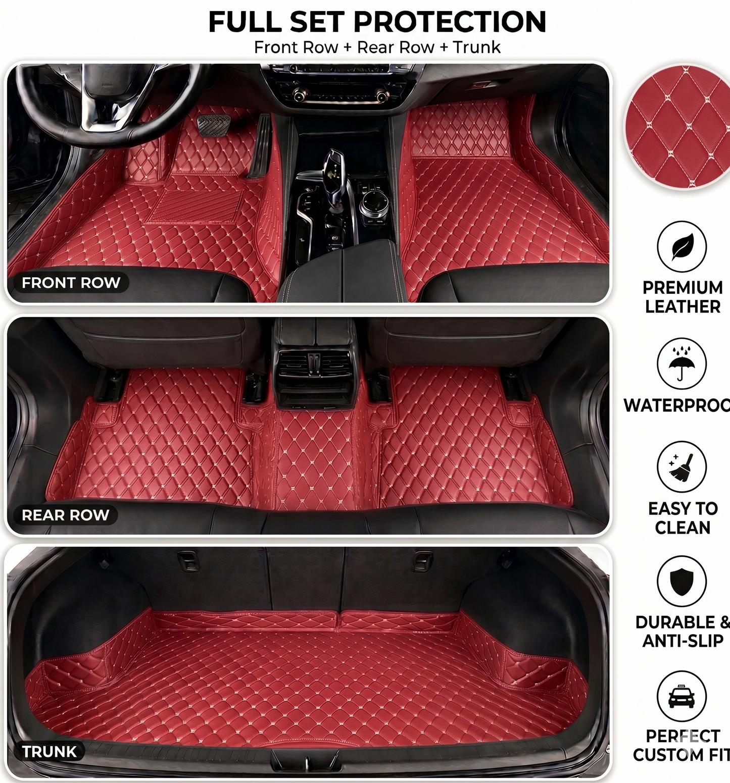 DriveMax Heavy Duty Universal Fit Car Mats, SUVs, and Trucks