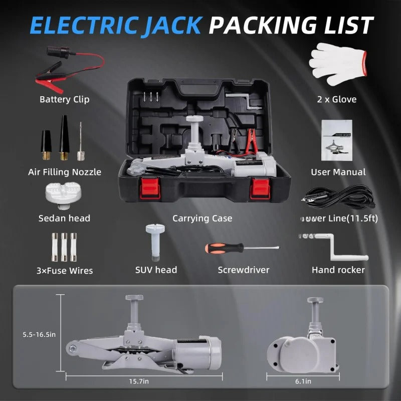 Sturdy 12V Electric Jack