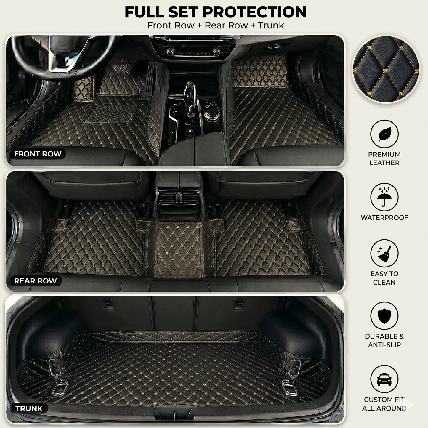 DriveMax Heavy Duty Universal Fit Car Mats, SUVs, and Trucks